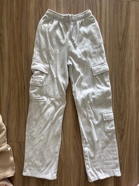 Garage Light Gray Cargo Sweatpants - Straight Leg
